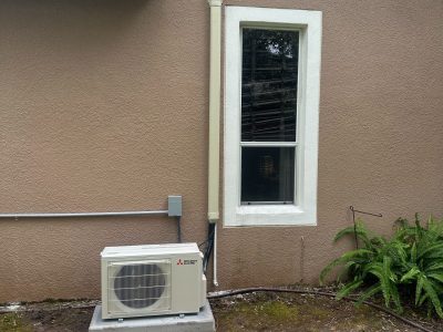 Ductless Mini Split Outdoor Condenser Unit Installation
